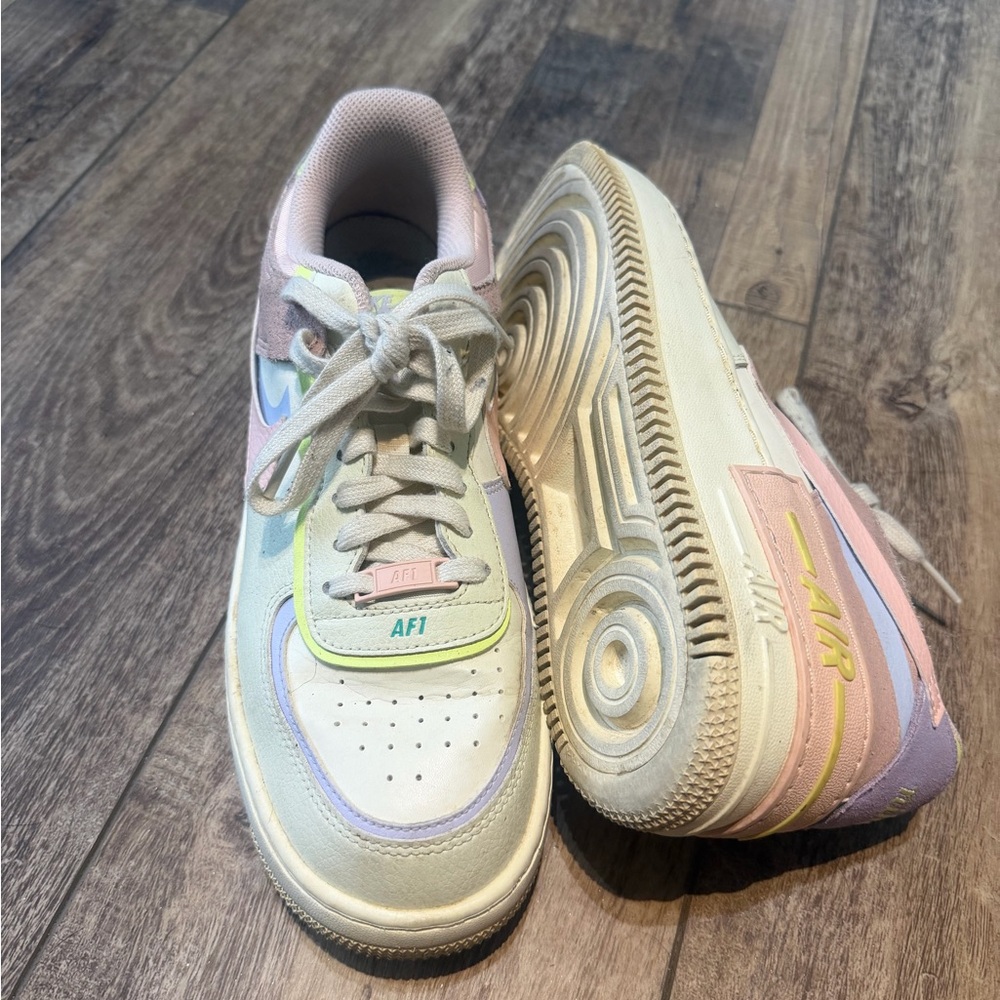 Nike Women’s Pastel AF1 Sneakers in Pink, Lavender, Cream, Light Blue